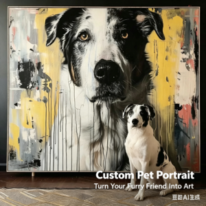 Premium Custom Pet Portrait Frameless Canvas