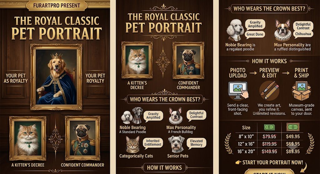 Royal Classic Pet Portraits: The Story Behind Our Most Requested Style