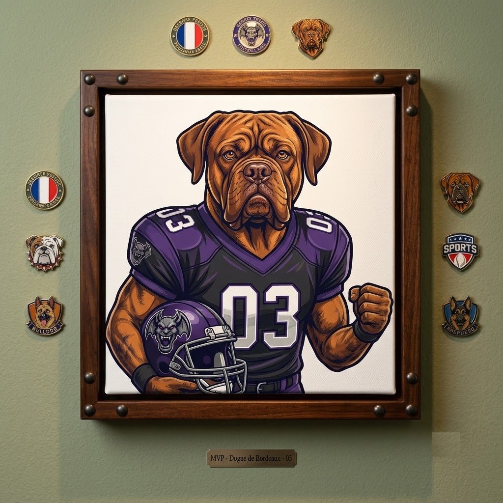 Football Star Pet Portraits: The Perfect Gift for Game Day Fanatics