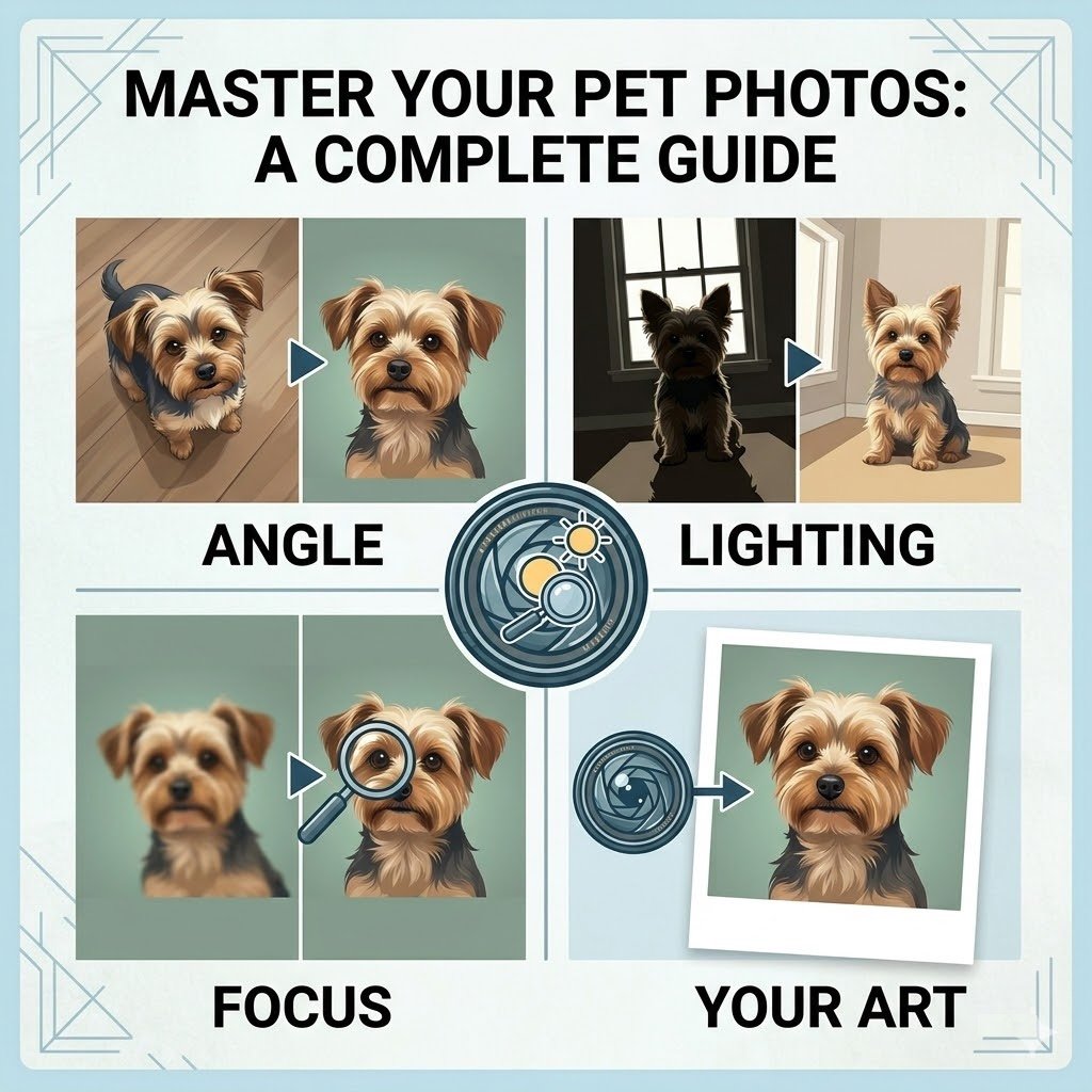 How to Take the Perfect Photo for Your Custom Pet Portrait?