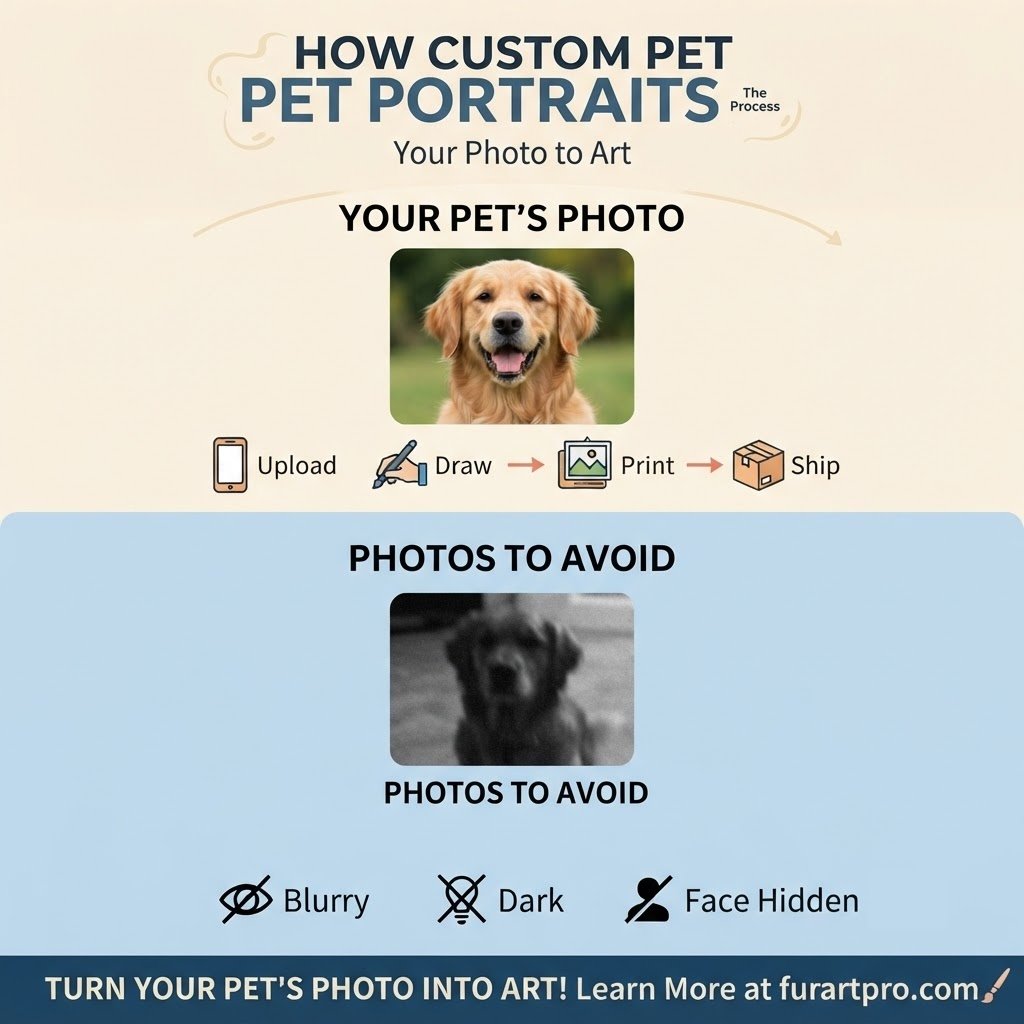 How Custom Pet Portraits Are Made: Process & Photo Guide