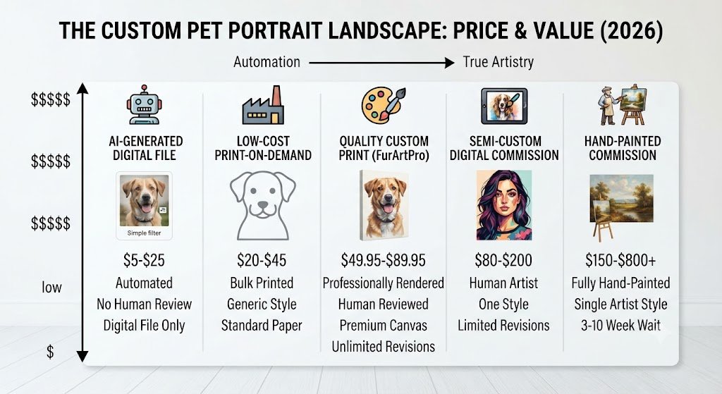 Custom Pet Portrait Pricing Explained: What You're Actually Paying For